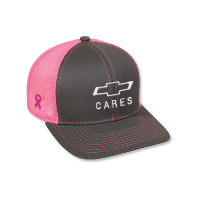 Making Strides Chevrolet Cares Gray With Pink Mesh Hat