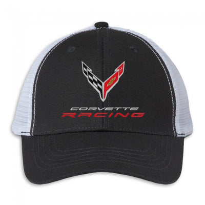 Corvette Racing Modern Trucker Ponytail Cap Black/White