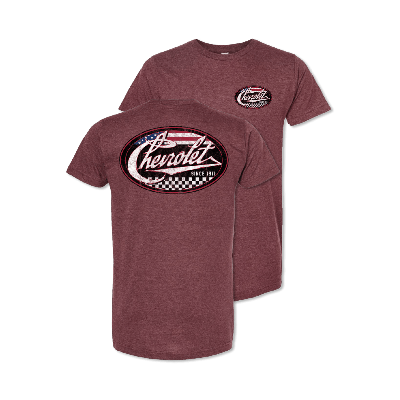 Chevrolet Script American Checkered Flag T-Shirt