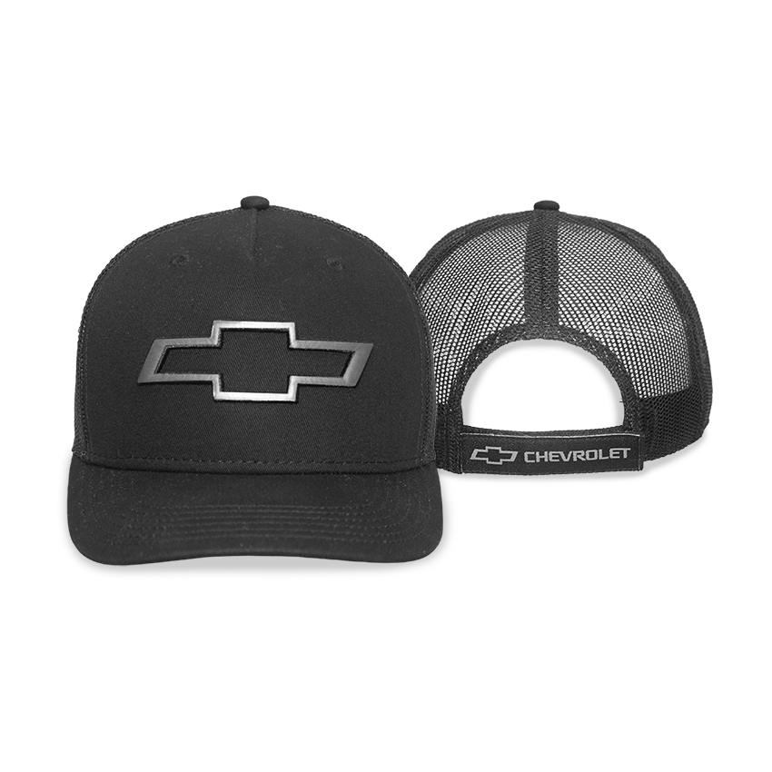 Chevrolet Black Mesh Back Iridescent Bowtie Hat