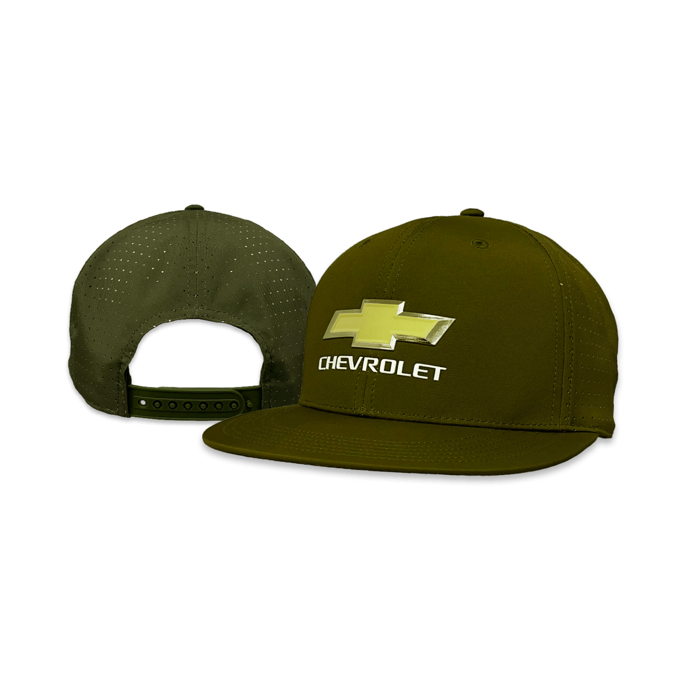 Army Green Perform Fabric Hat with Gold Bowtie