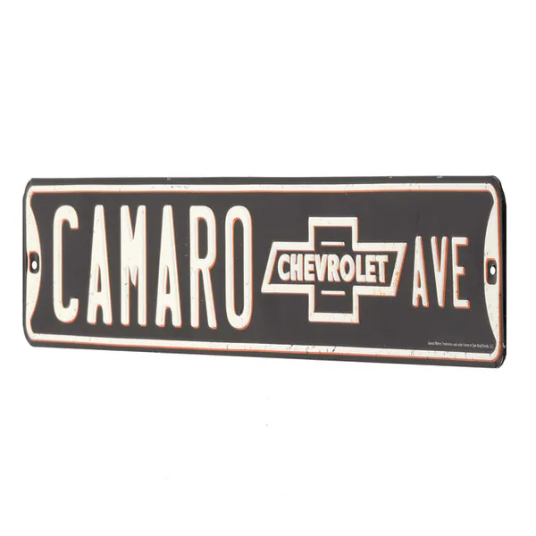 Chevrolet Camaro Avenue Embossed Metal Street Sign