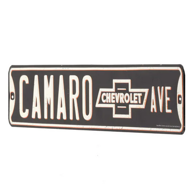 Chevrolet Camaro Avenue Embossed Metal Street Sign