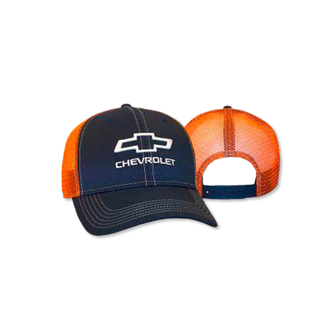 Chevrolet Navy Performance Orange Mesh Hat Bowtie