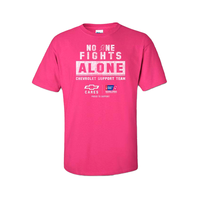 Chevrolet Breast Cancer Awareness No One Fights Alone Pink T-Shirt