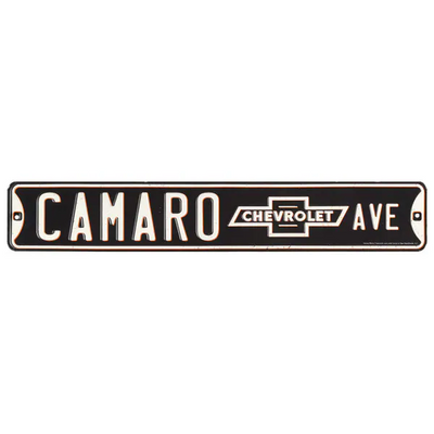 Chevrolet Camaro Avenue Embossed Metal Street Sign