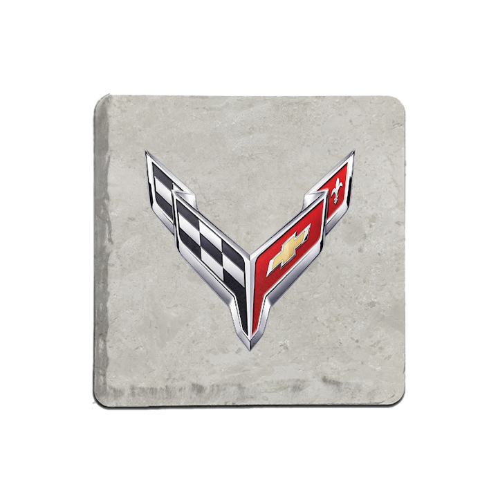 Corvette C8 Logo Coaster
