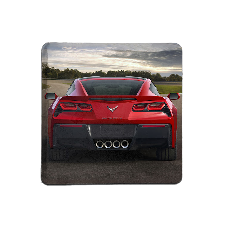 Corvette Red Stone Tile Coaster