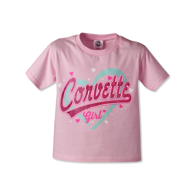 Girl's I Love Corvette Toddler T-Shirt