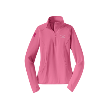 Women's Chevy Bowtie w/ Pink Ribbon 1/4 Zip Jacket